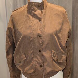 MINE Los Angeles Lightweight Tan‎ Bomber Jacket, Size M